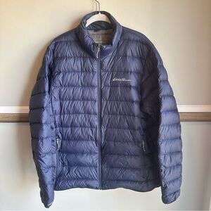 Eddie Bauer Cirruslite Down Jacket EB650 Puffer Blue Full Zip